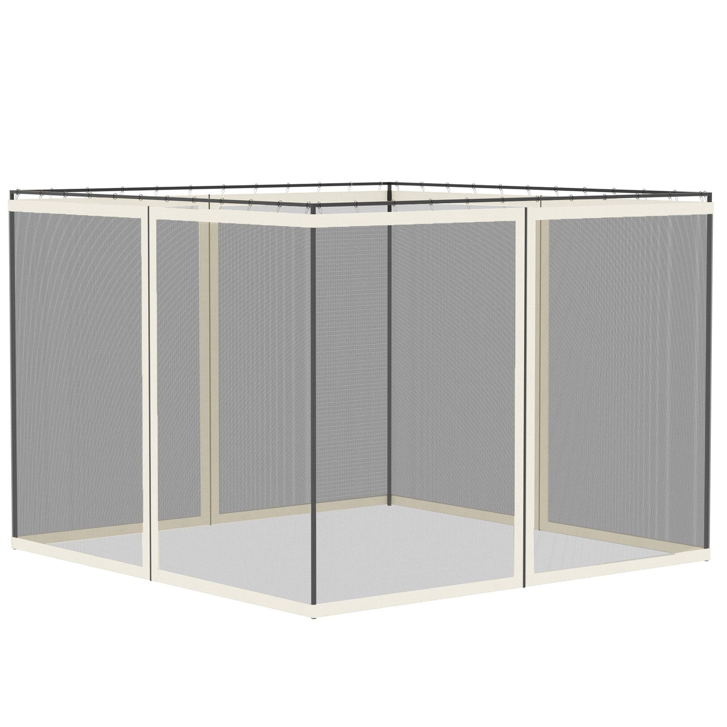 Four-Panel Gazebo Replacement Screen - Durable Polyester Mesh Protection