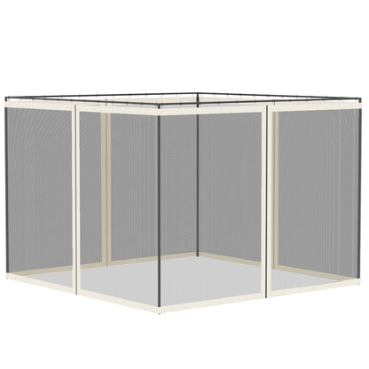 Four-Panel Gazebo Replacement Screen - Durable Polyester Mesh Protection