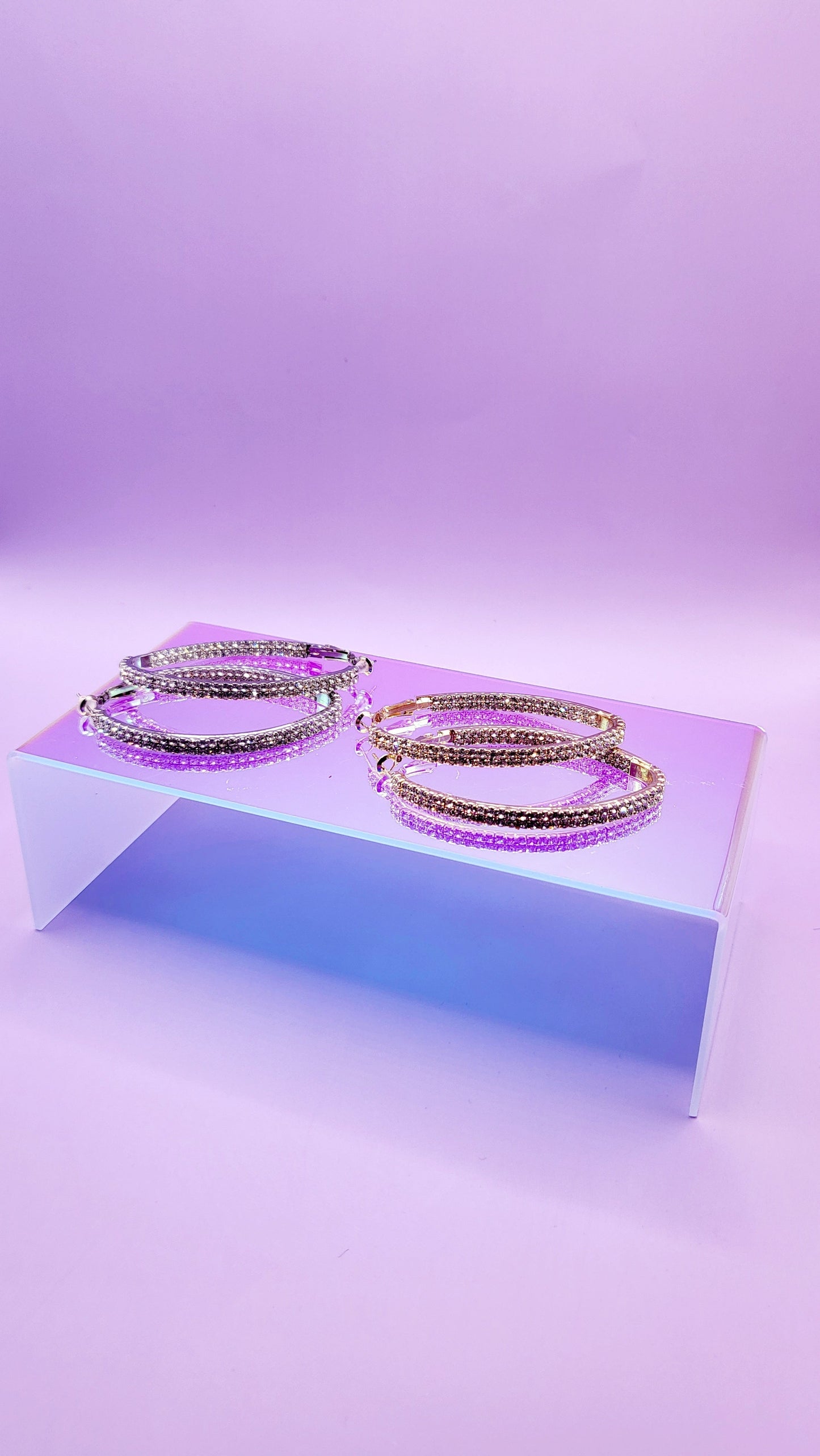 Alani Crystal Maxi Hoop Earrings