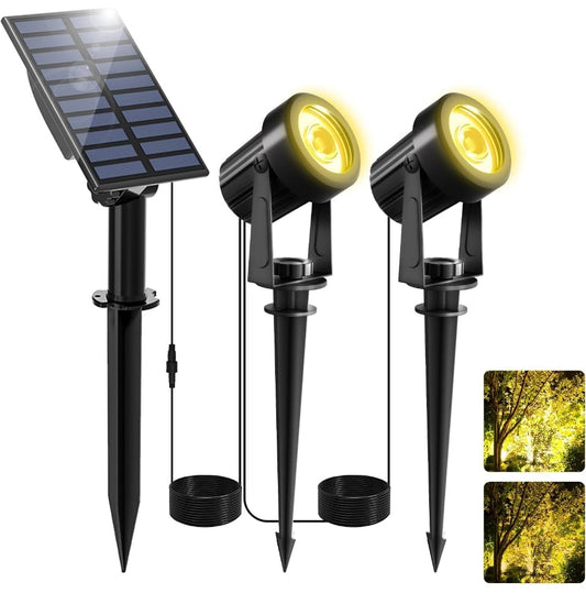 SuperLuxe 2 in 1 Solar LED Garden Spotlights - Warm White