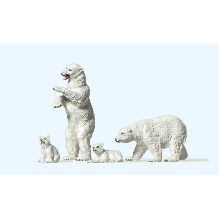 Polar Bears (4) Terrarium Figures 20384