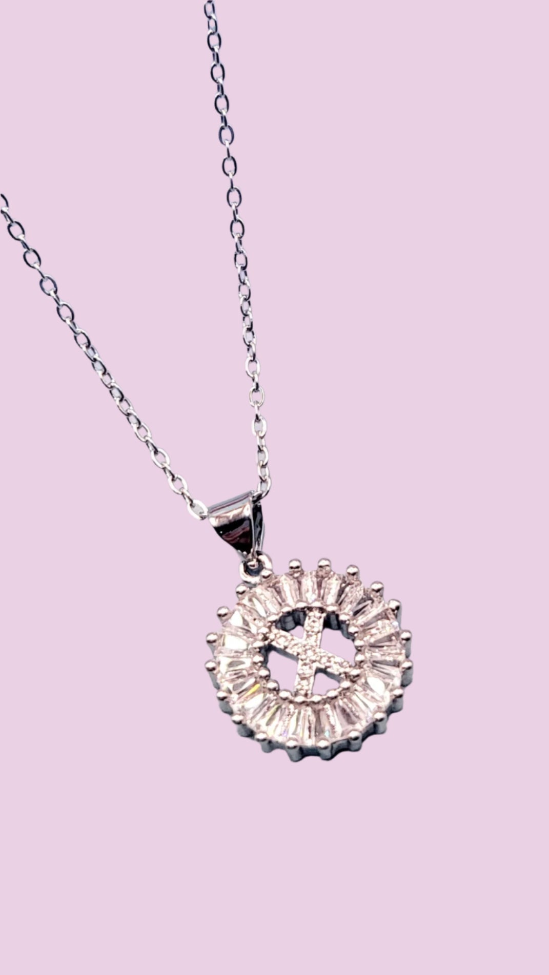 Personalized Letter Crystal Initial Necklace