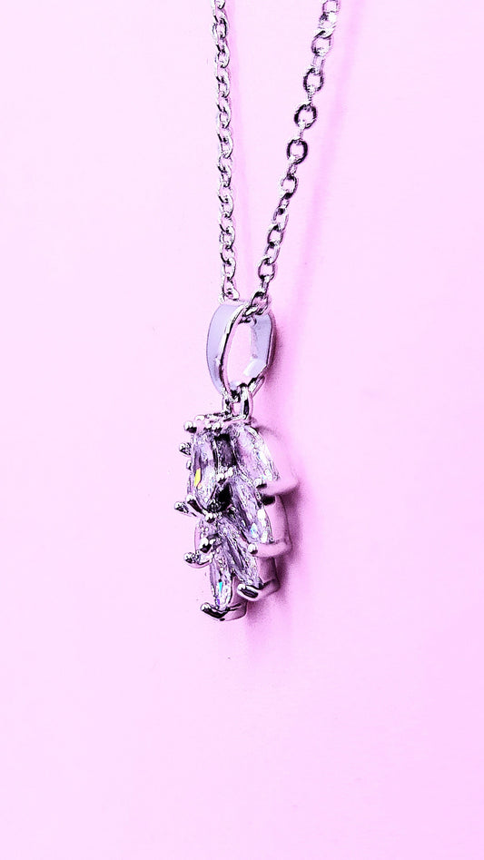 Layered Drop Crystal Necklace