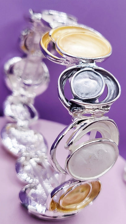 Abstract Oval Bracelet