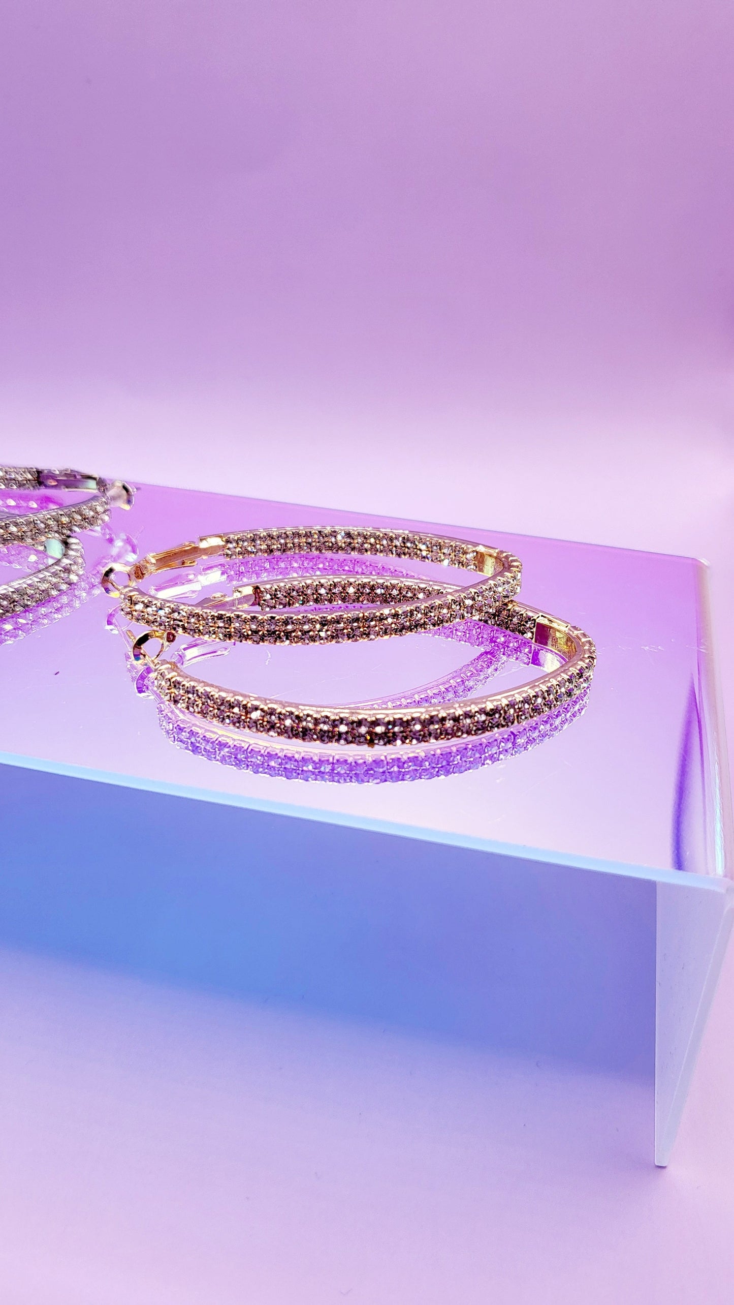 Alani Crystal Maxi Hoop Earrings