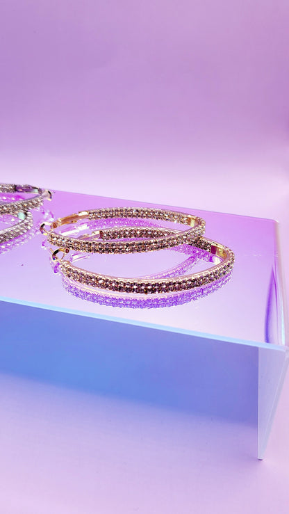 Alani Crystal Maxi Hoop Earrings