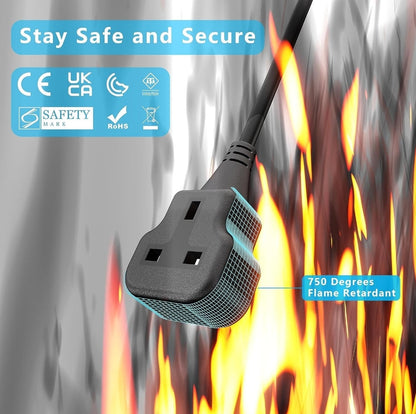 Double Socket Power Extension Cable - 5M / 16FT