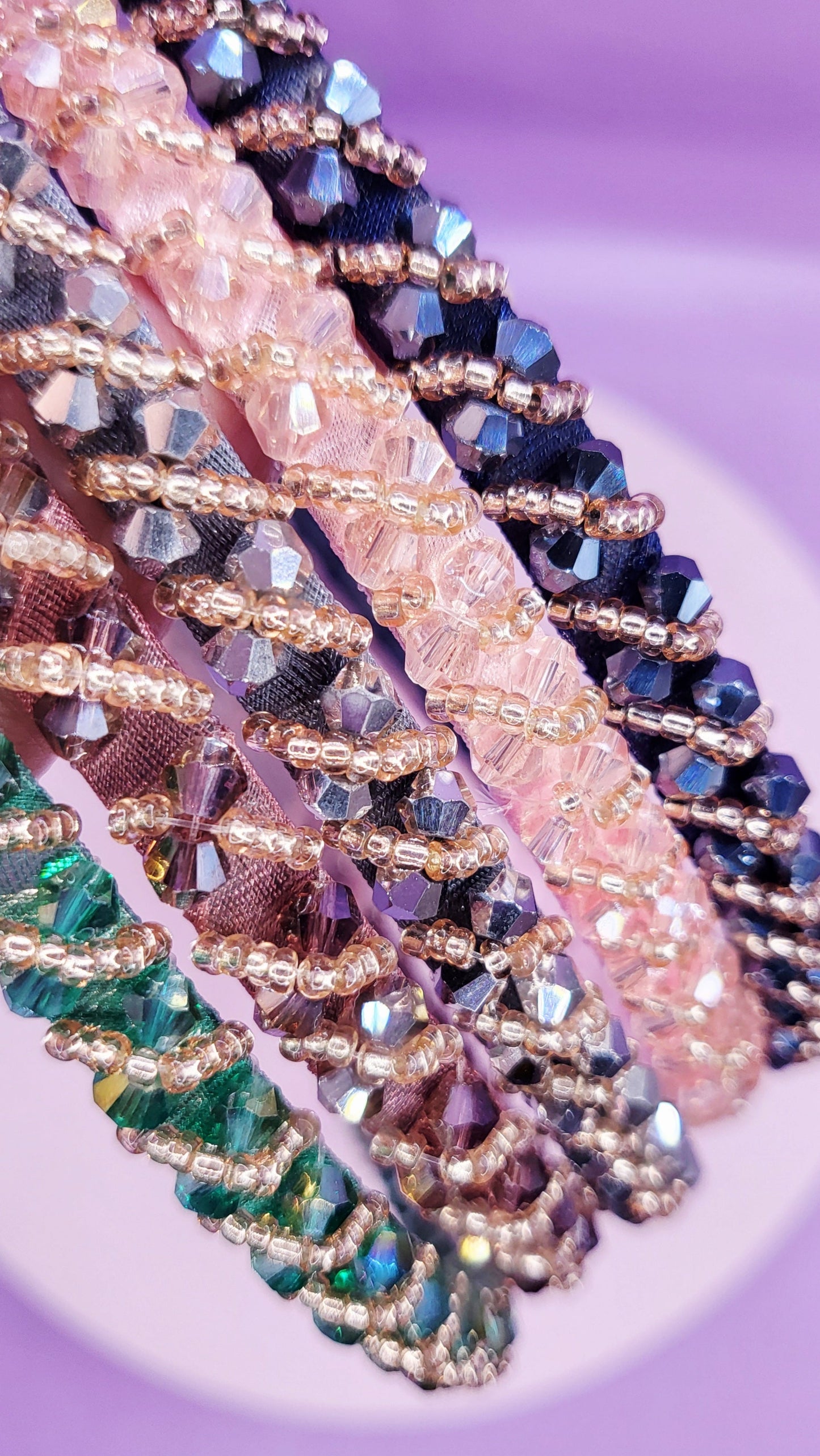 Crystal Gold Beaded Hair band