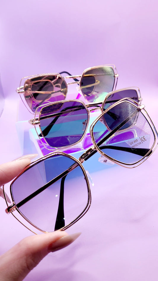 Cutout Frame Sunglasses Box of 24