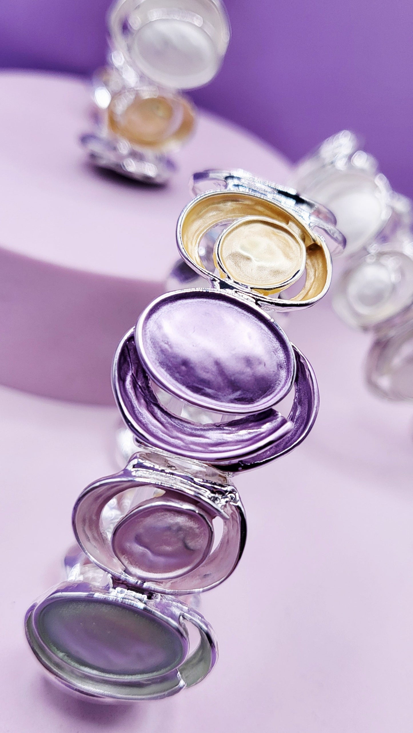 Abstract Oval Bracelet