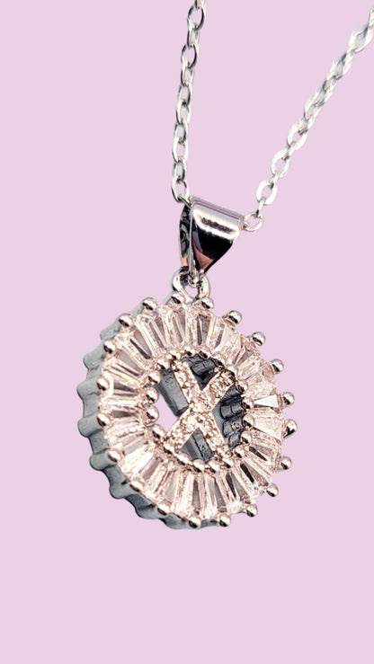 Personalized Letter Crystal Initial Necklace