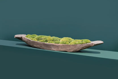 Mokoro Canoe with Preserved Moss Table Display FR56