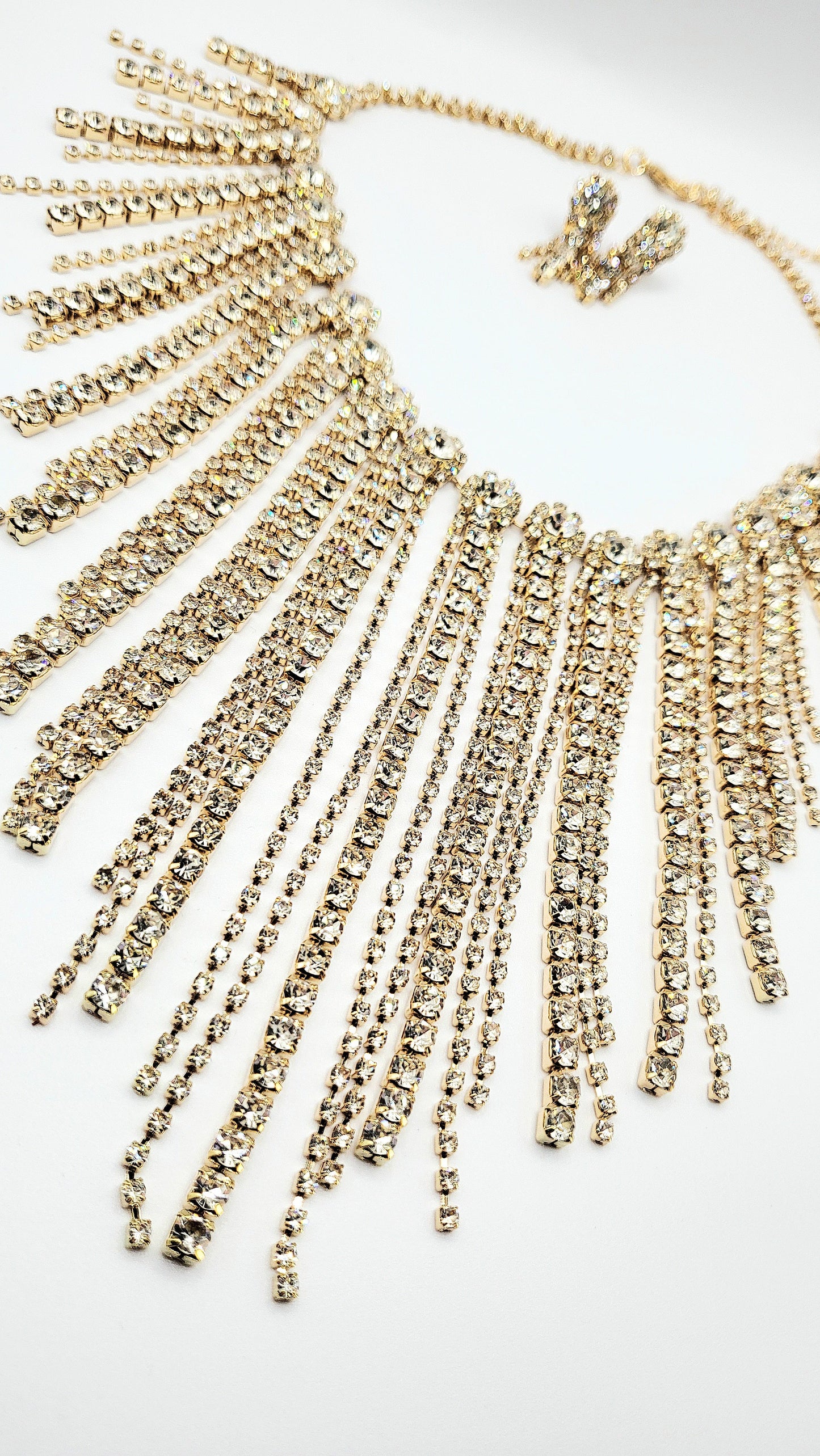 Tassel Crystal Necklace Set