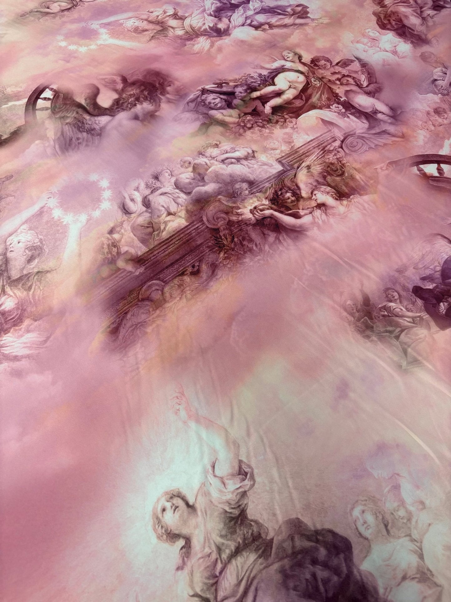 Romantic Pink Satin Fabric by the Metre – Renaissance Art Print