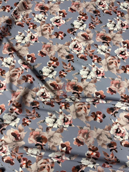 Romantic Watercolor Floral Fabric – Fabric by Metre, Multiple Options for Sewing & Dressmaking