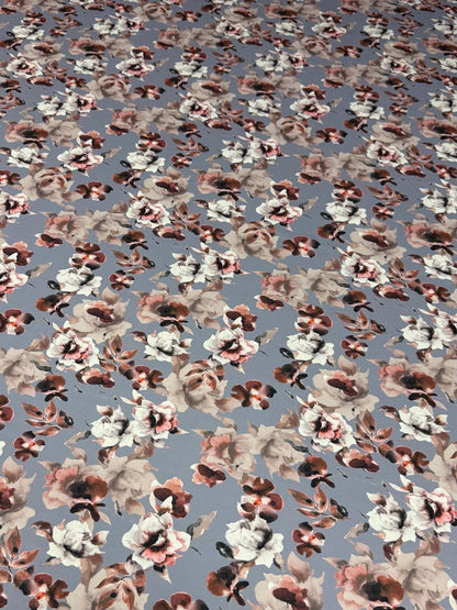 Romantic Watercolor Floral Fabric – Fabric by Metre, Multiple Options for Sewing & Dressmaking