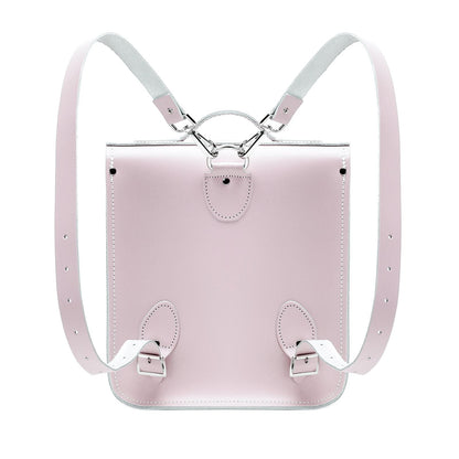 Handmade Leather City Backpack - Rose Quartz