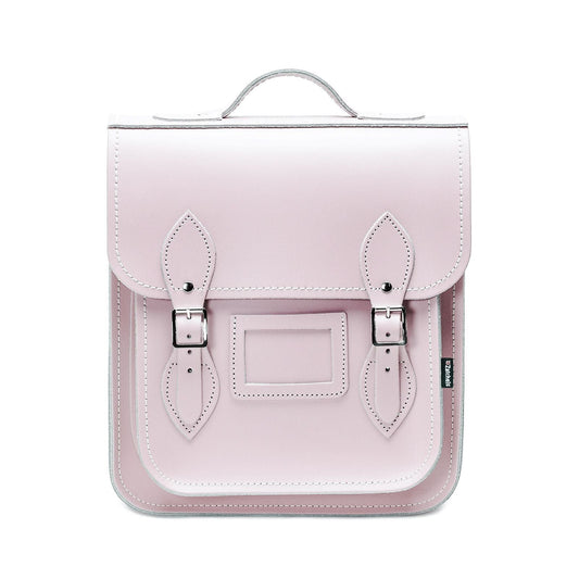 Handmade Leather City Backpack - Rose Quartz
