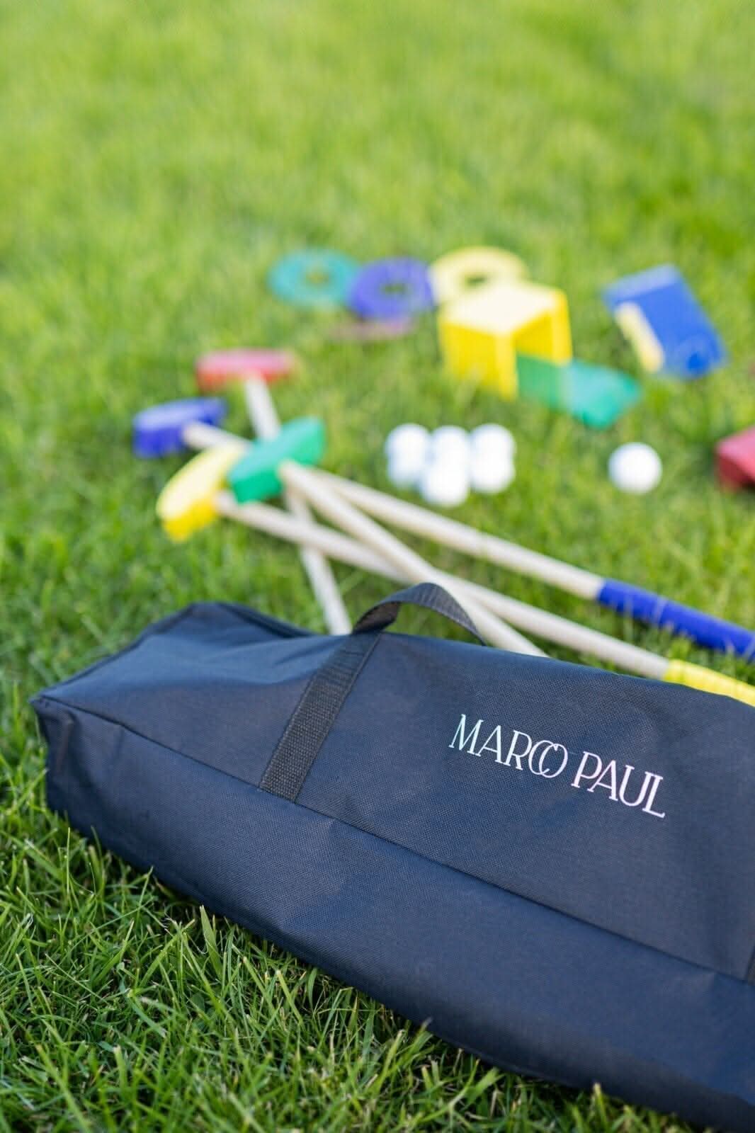 Kid's Toy Wooden Golf Set With Clubs, Balls and Ramps
