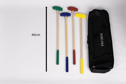 Kid's Toy Wooden Golf Set With Clubs, Balls and Ramps