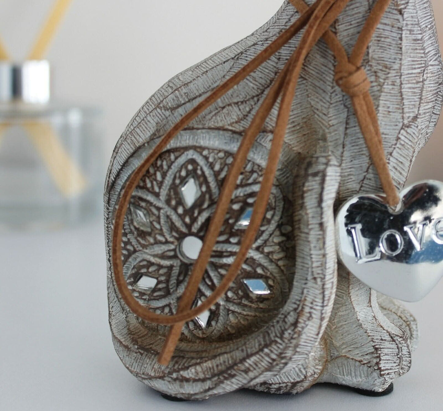 Resin Wood Effect Cat Ornament