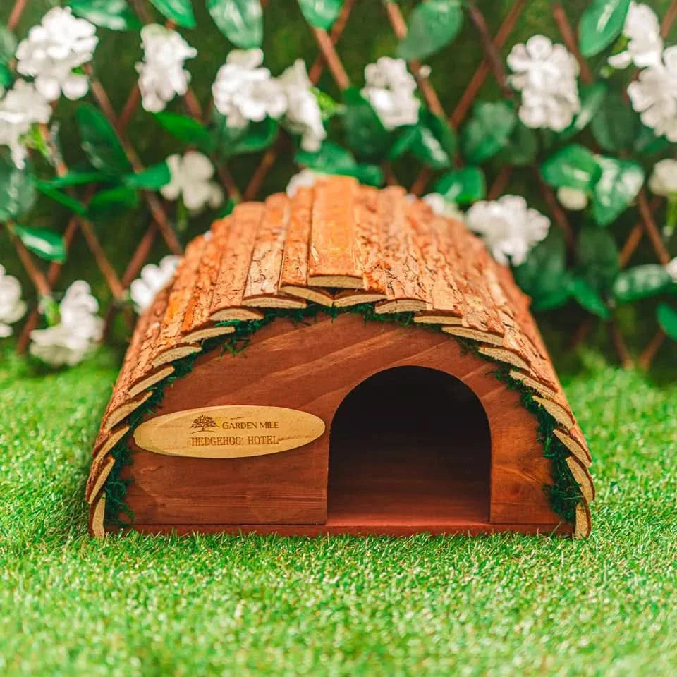 Curved Wooden Hedgehog House