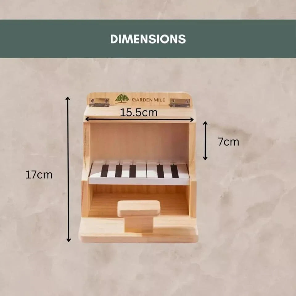 Hanging Wooden Bird Feeder Piano Novelty Feeding Station