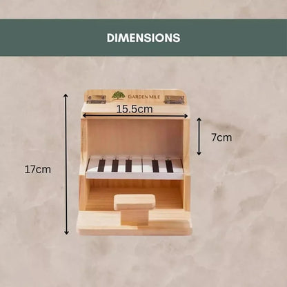 Hanging Wooden Bird Feeder Piano Novelty Feeding Station