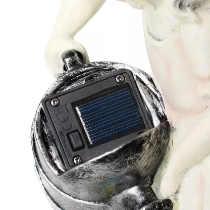 Solar Girl with Watering Can & Ducks Ornament