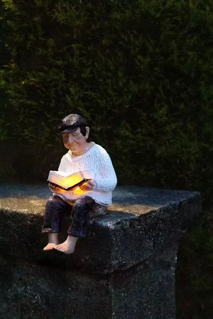 Grandfather Solar Garden Ornament Light Up Statue