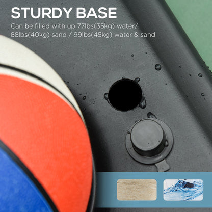 HOMCOM Adjustable Basketball Hoop Stand w/ Wheels and Weight Base