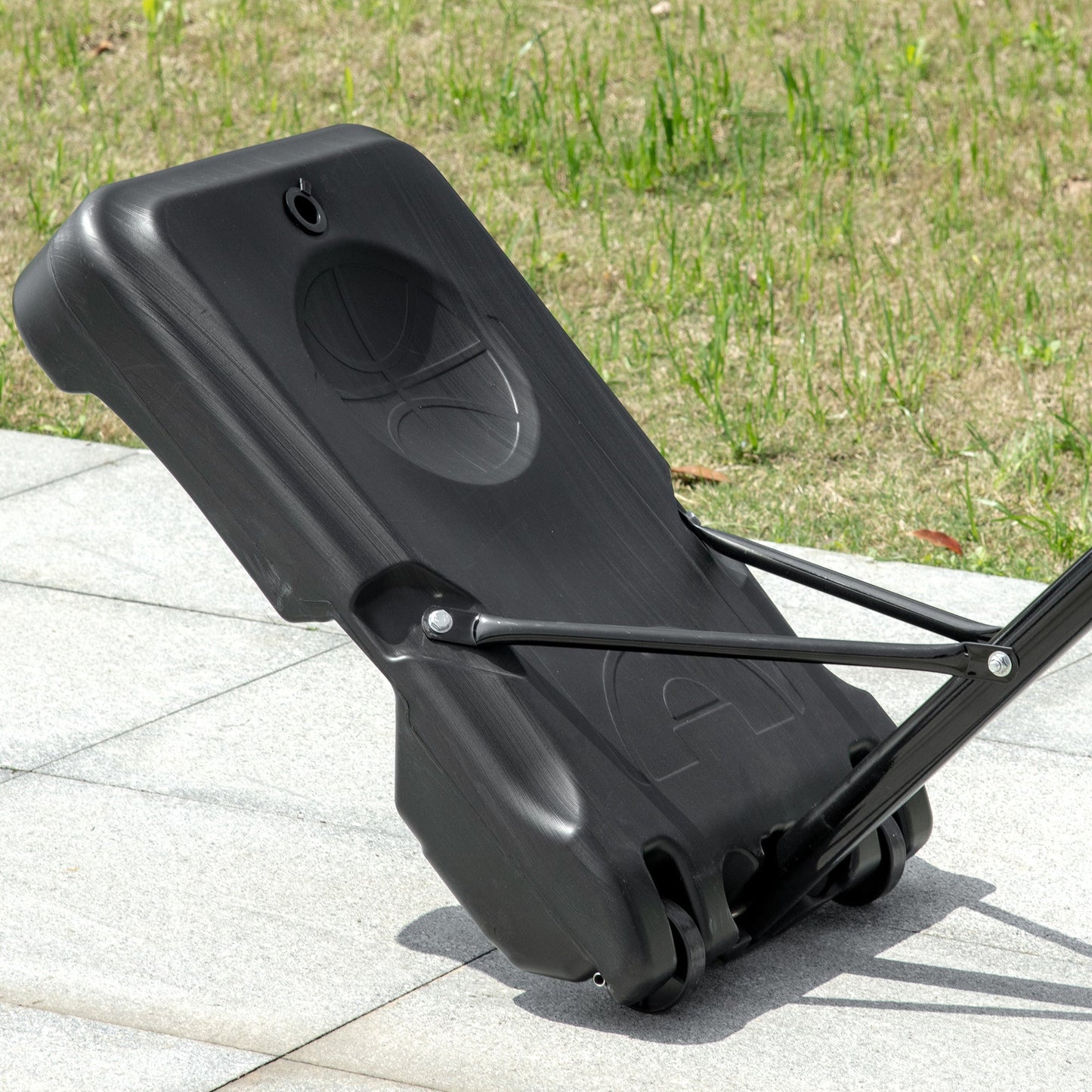 HOMCOM Adjustable Basketball Hoop Stand w/ Wheels and Weight Base