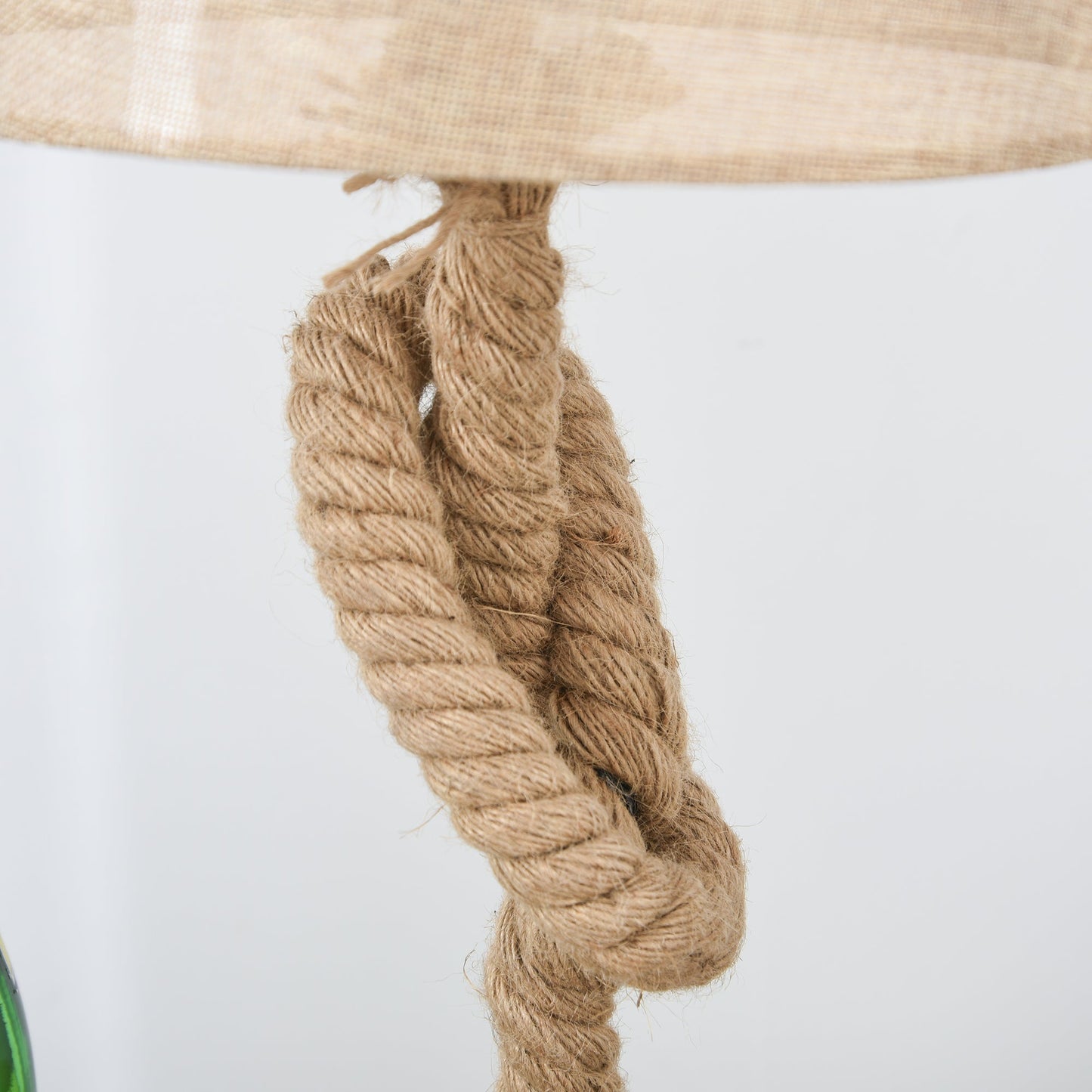 Nautical Style Table Lamp With Fabric Lampshade Metal Frame Power Switch