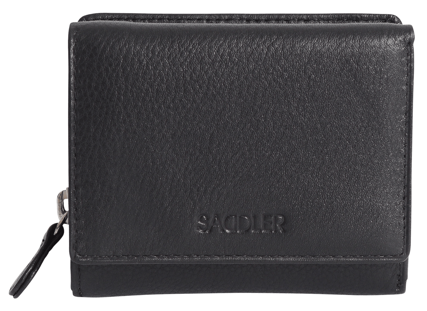 SADDLER CARLA Handmade Leather Compact Trifold Purse – RFID Protected | 5 Card Slots, ID Window & Zipped Coin Pocket | Gift Boxed