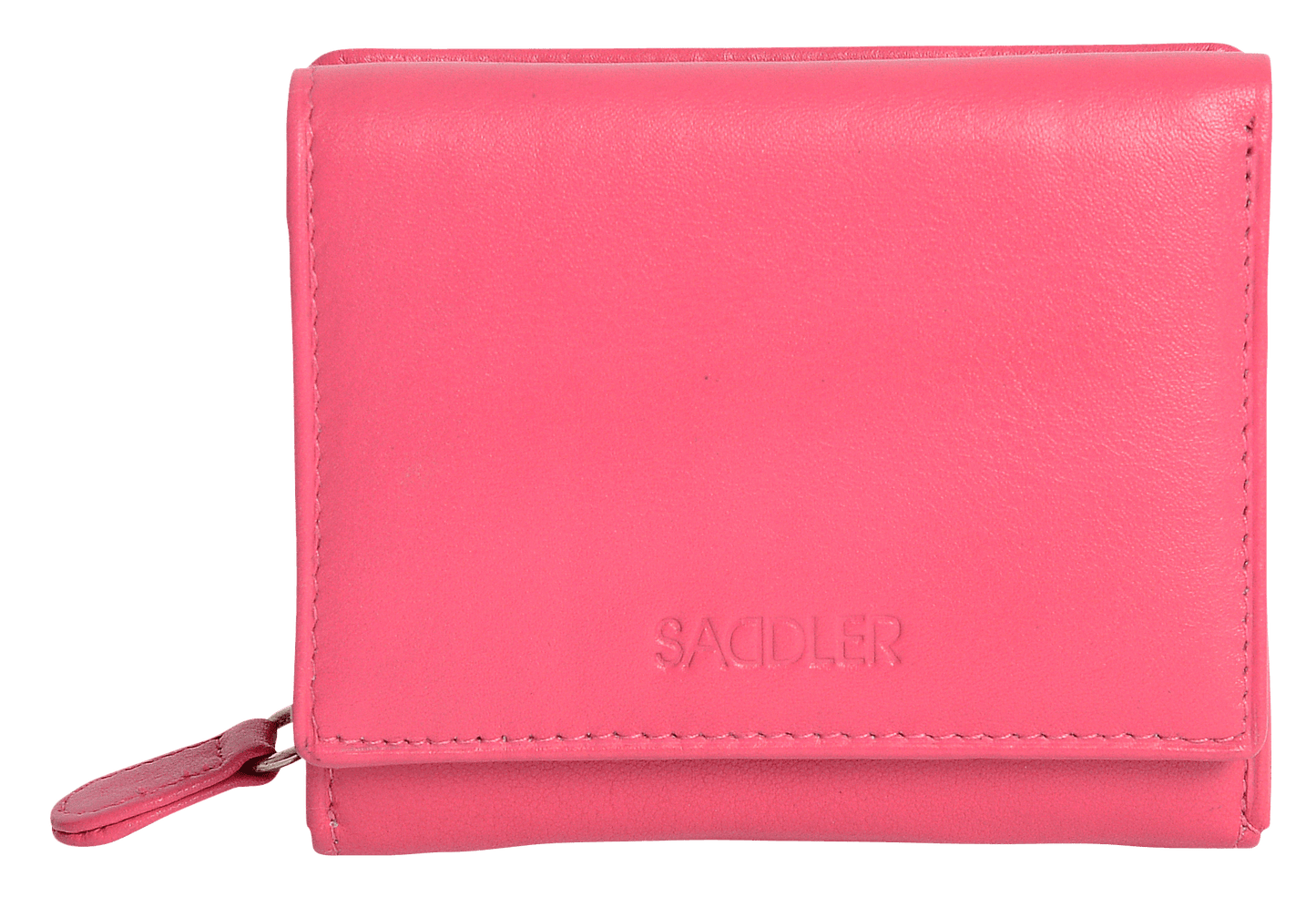 SADDLER CARLA Handmade Leather Compact Trifold Purse – RFID Protected | 5 Card Slots, ID Window & Zipped Coin Pocket | Gift Boxed