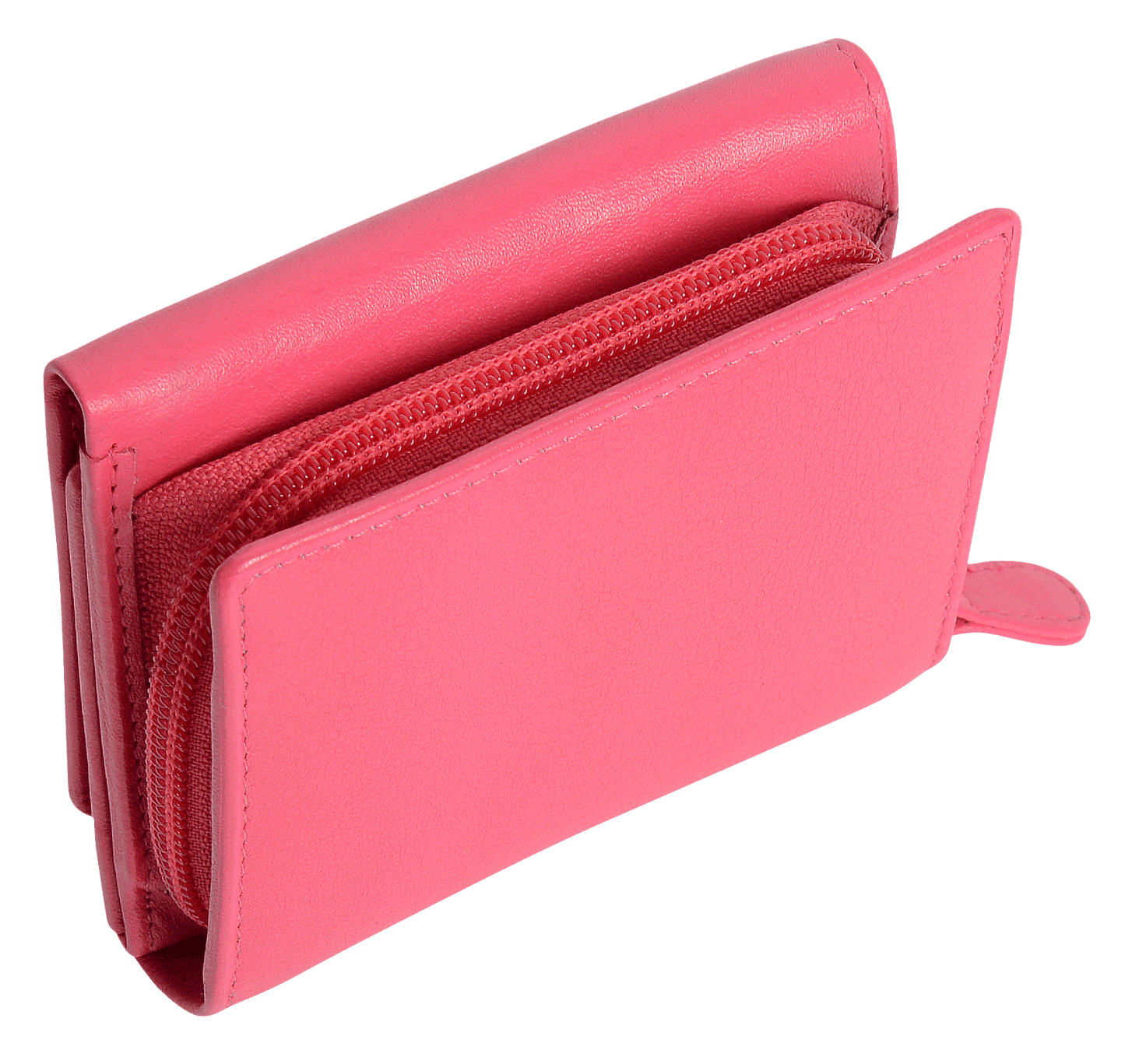 SADDLER CARLA Handmade Leather Compact Trifold Purse – RFID Protected | 5 Card Slots, ID Window & Zipped Coin Pocket | Gift Boxed