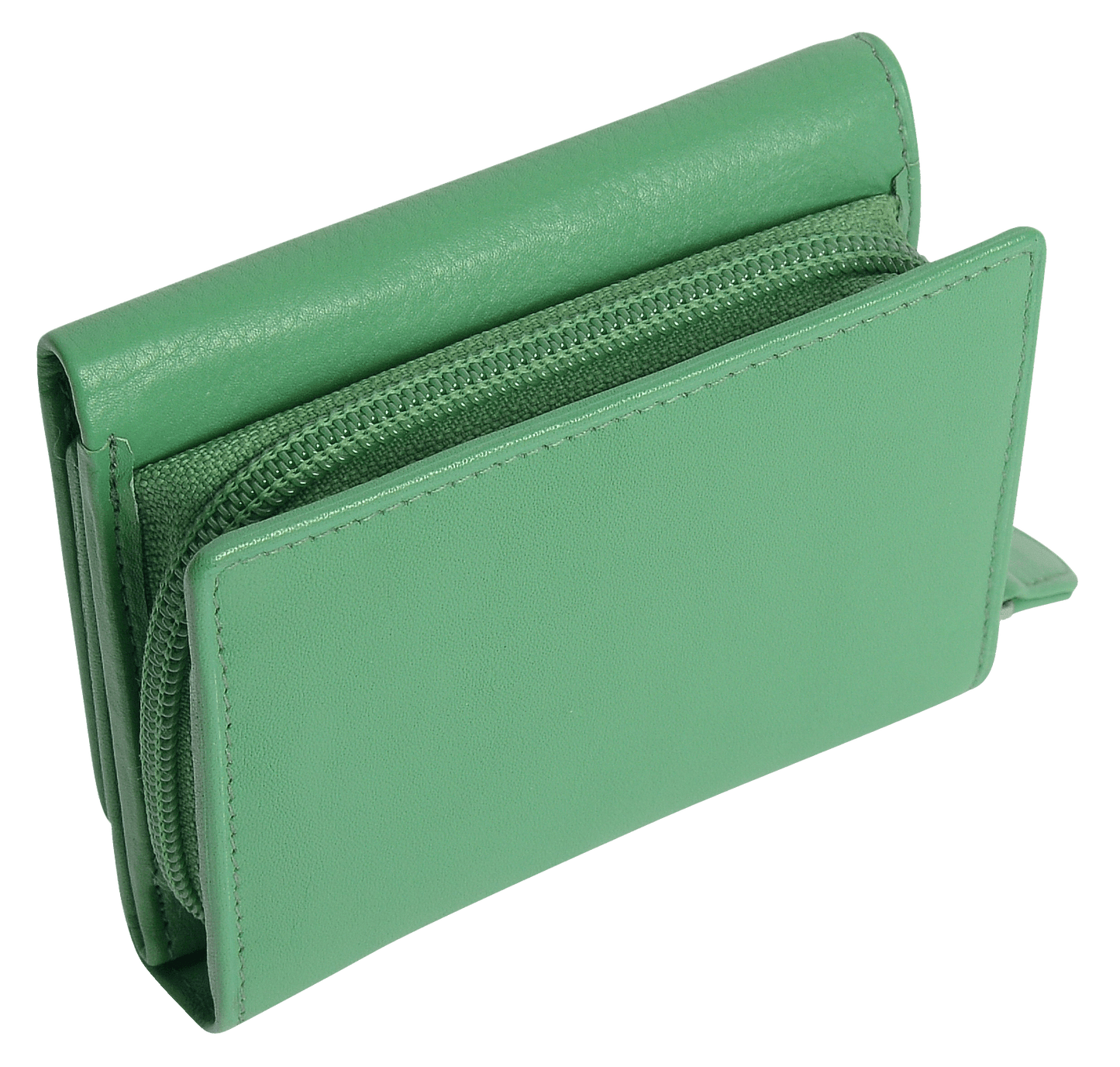 SADDLER CARLA Handmade Leather Compact Trifold Purse – RFID Protected | 5 Card Slots, ID Window & Zipped Coin Pocket | Gift Boxed