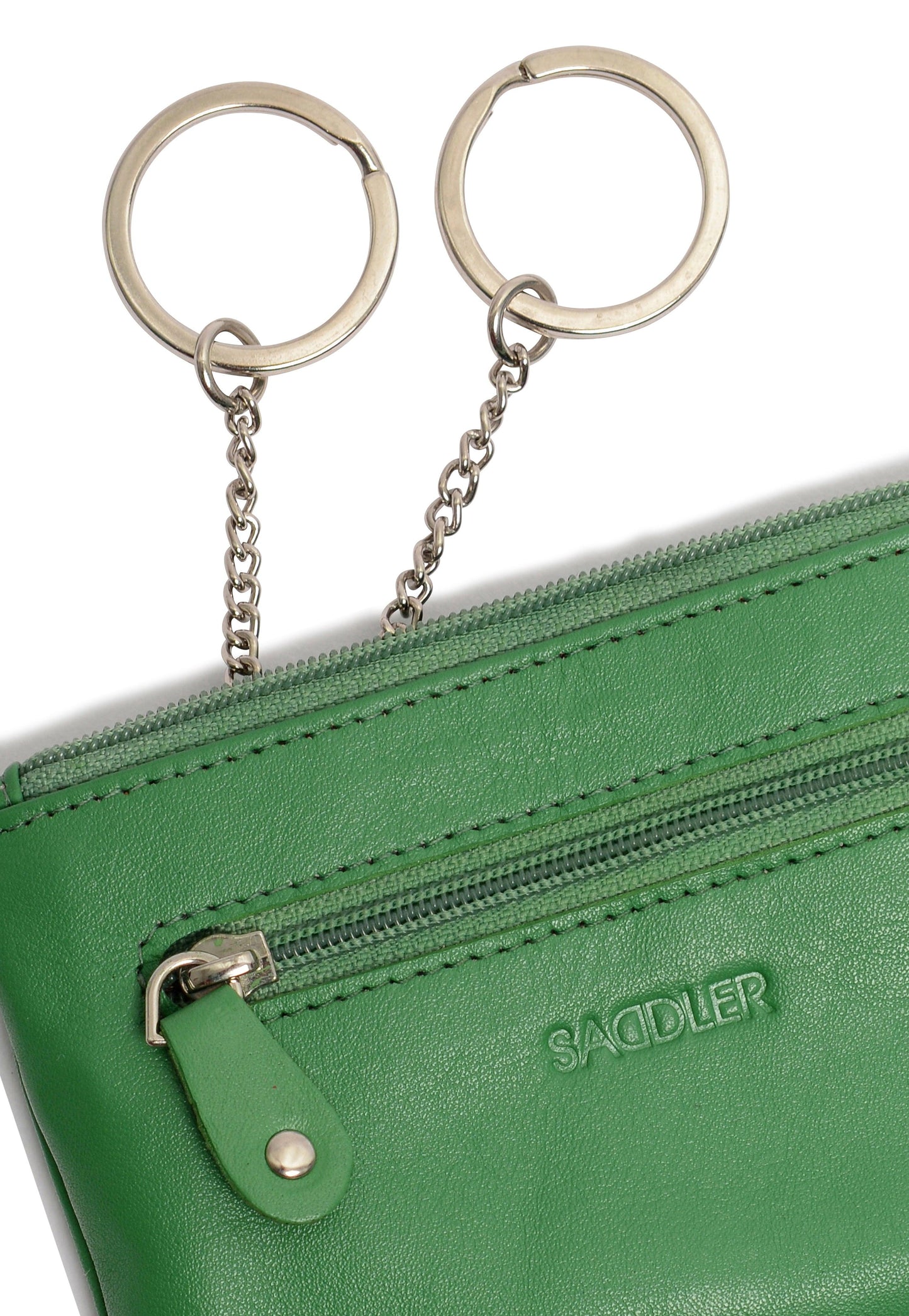 Compact Leather Coin & Card Purse "Ellie" – Handmade by Saddler | RFID Protected & Gift Boxed | With Front Zip Pocket & Key Holder