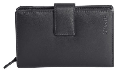 SADDLER GEORGIE Leather Double-Sided Purse - 13 Card Slots, Generous Space for Notes and Coins - RFID Protected