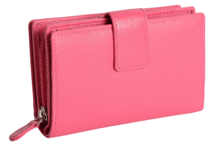 SADDLER GEORGIE Leather Double-Sided Purse - 13 Card Slots, Generous Space for Notes and Coins - RFID Protected