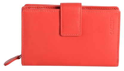 SADDLER GEORGIE Leather Double-Sided Purse - 13 Card Slots, Generous Space for Notes and Coins - RFID Protected