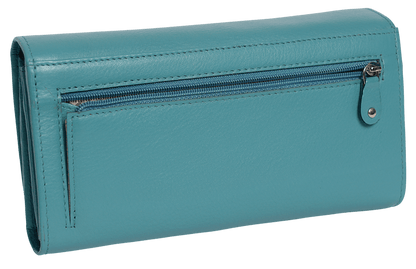 Large Leather Multi-Section Purse "Grace" – Handmade by Saddler | RFID Protected & Gift Boxed