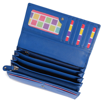 Large Leather Multi-Section Purse "Grace" – Handmade by Saddler | RFID Protected & Gift Boxed