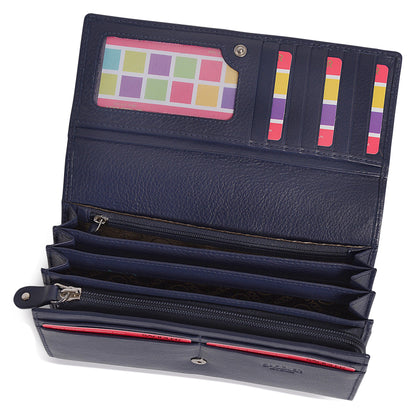 Large Leather Multi-Section Purse "Grace" – Handmade by Saddler | RFID Protected & Gift Boxed