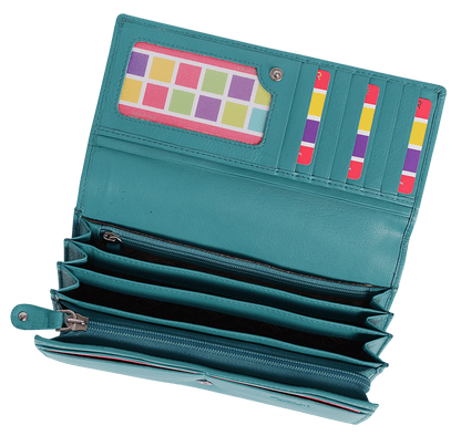 Large Leather Multi-Section Purse "Grace" – Handmade by Saddler | RFID Protected & Gift Boxed