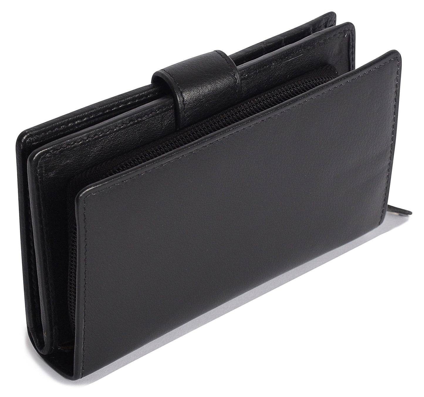 Mid-Size Leather Purse Wallet  "Holly" – Handmade by Saddler | RFID Protected & Gift Boxed