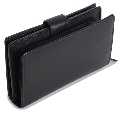 Mid-Size Leather Purse Wallet  "Holly" – Handmade by Saddler | RFID Protected & Gift Boxed