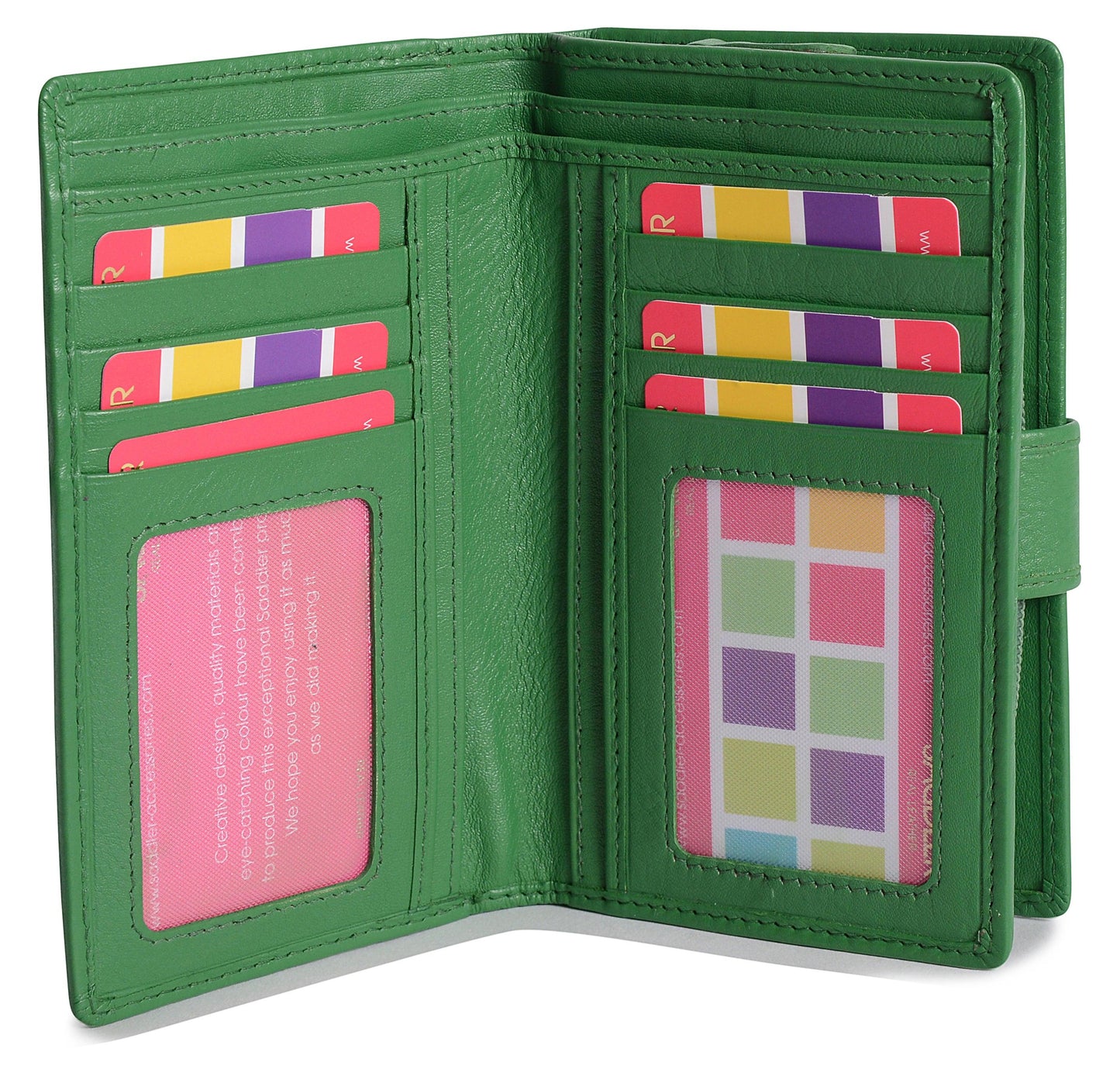 Mid-Size Leather Purse Wallet  "Holly" – Handmade by Saddler | RFID Protected & Gift Boxed