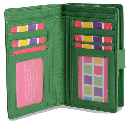 Mid-Size Leather Purse Wallet  "Holly" – Handmade by Saddler | RFID Protected & Gift Boxed