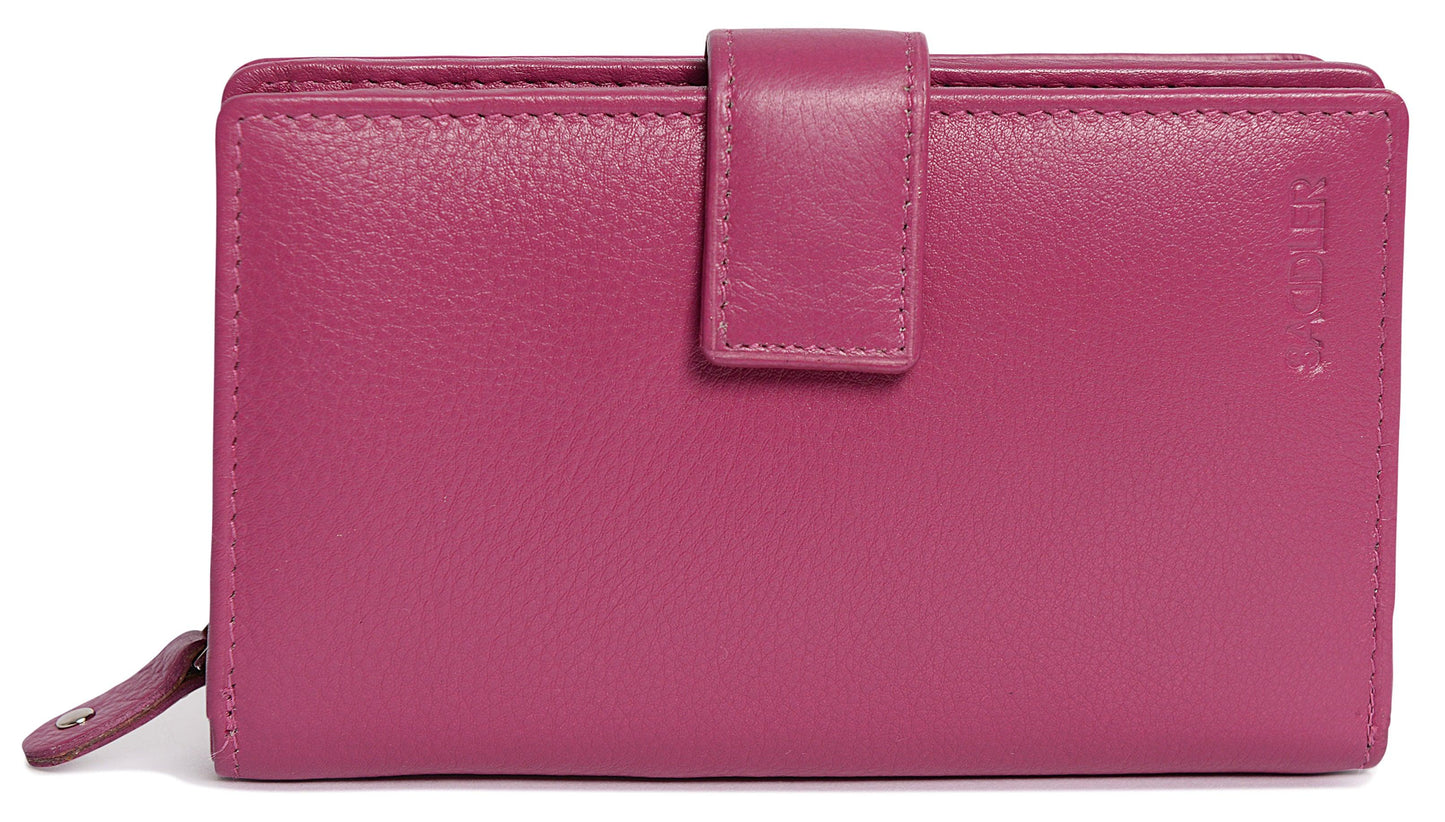 Mid-Size Leather Purse Wallet  "Holly" – Handmade by Saddler | RFID Protected & Gift Boxed